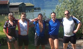 Karl-Heinz, Winfried, Dieter, Rainer und Olaf am Kochelsee